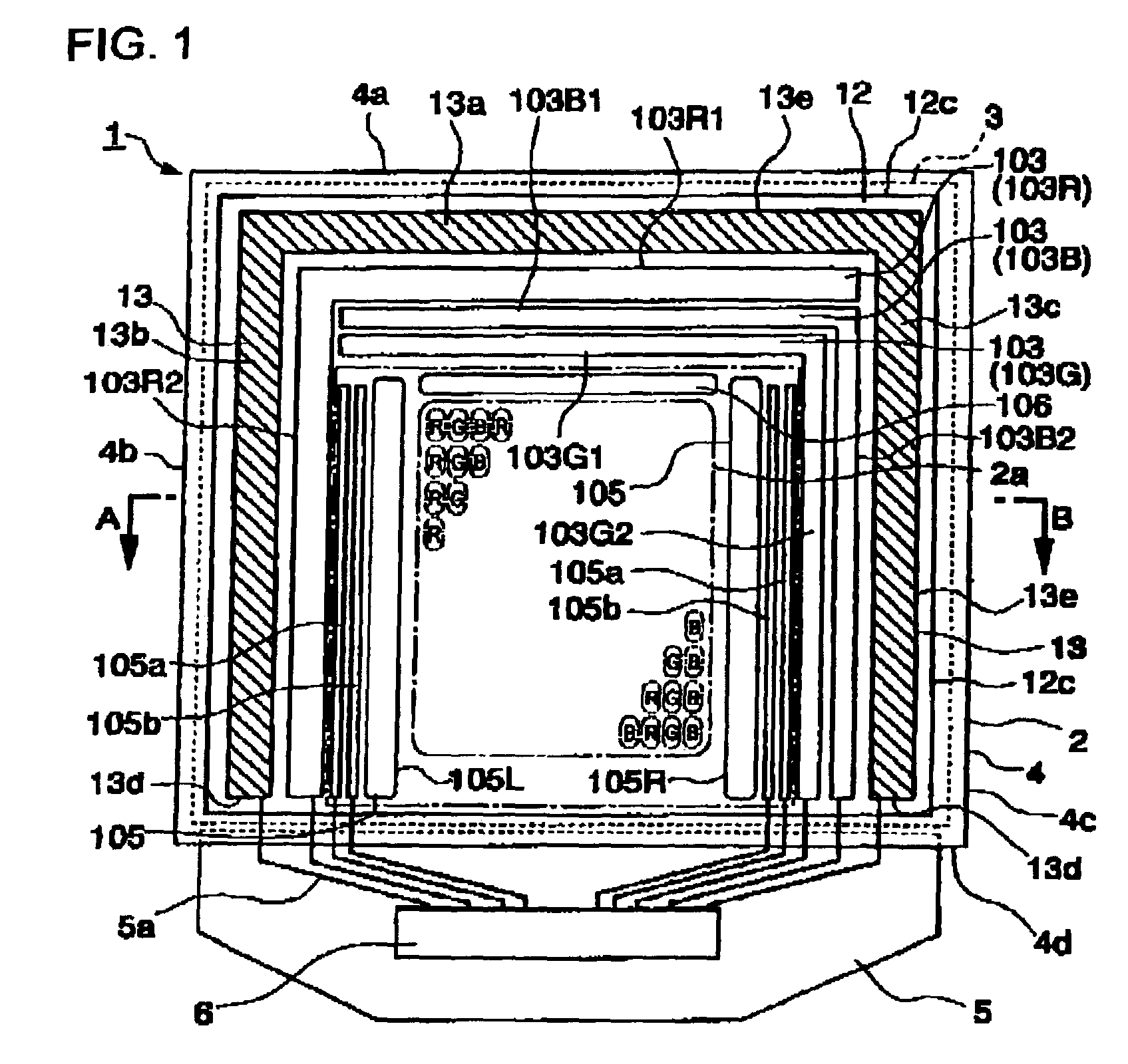 Light-emitting device with improved brightness control and narrow frame and electronic apparatus with the light-emitting device