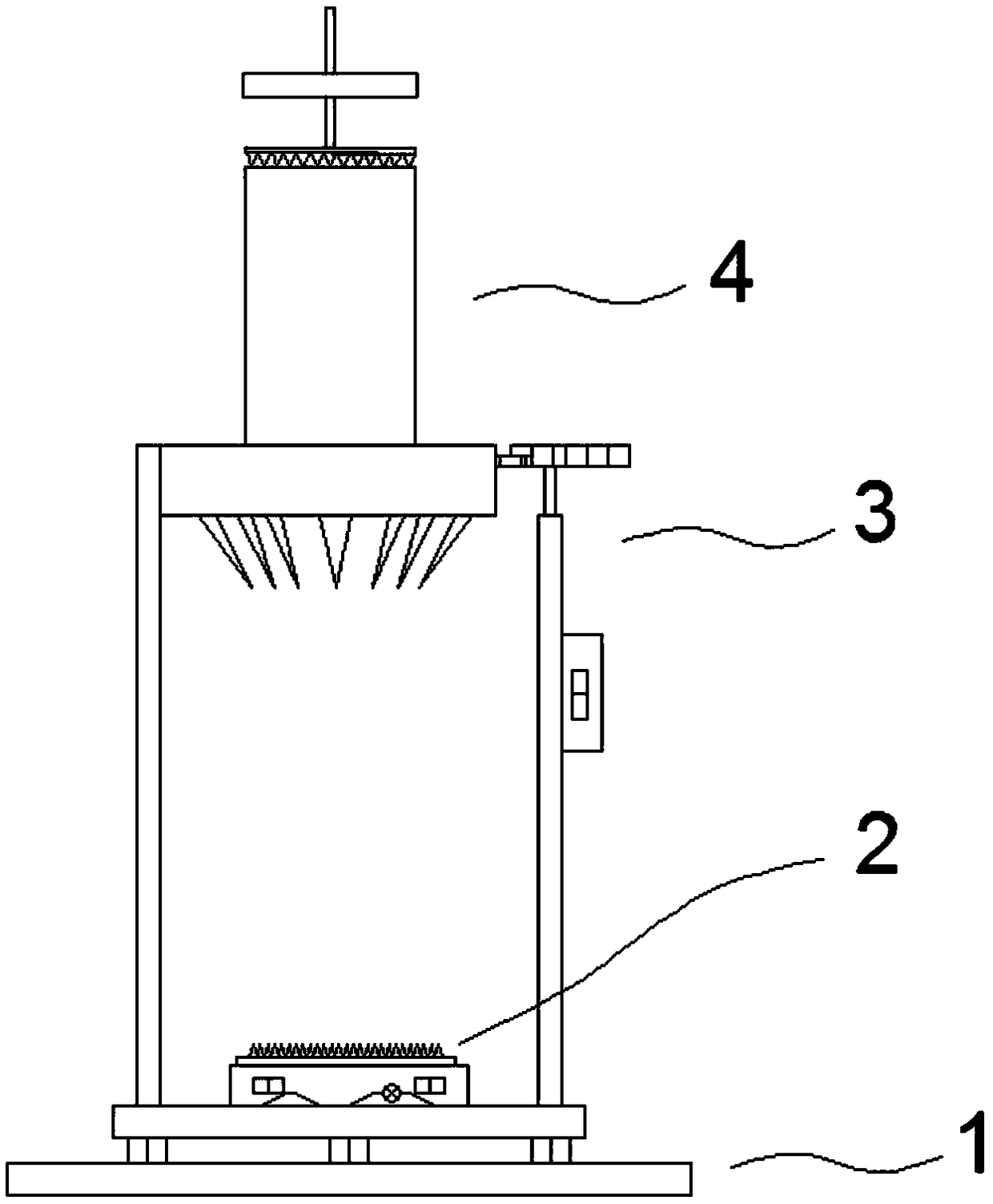 Lifting type undisturbed soil triaxial sample preparation device