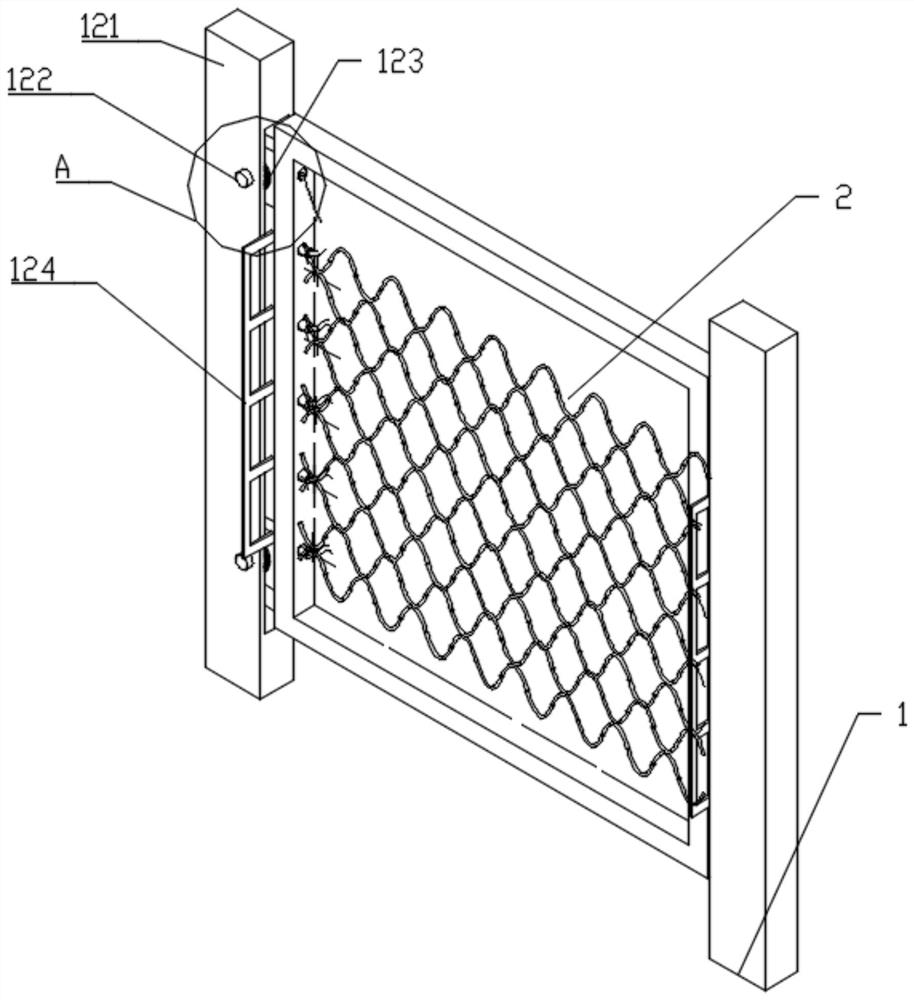 Anti-cutting net sketching net fence with alarm function and installation method