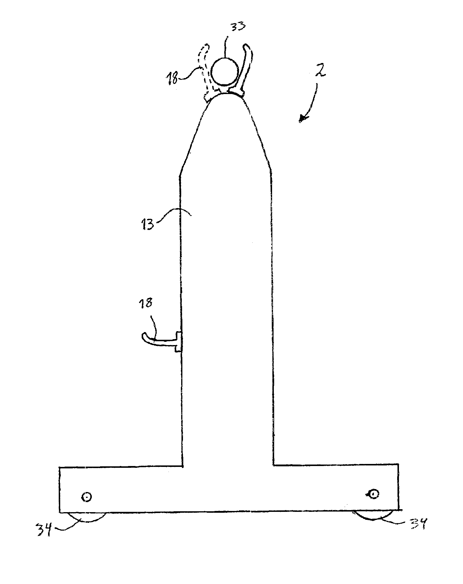Horizontal pipe handling device