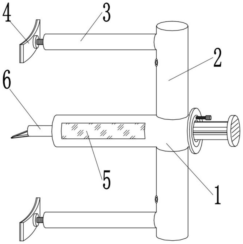 Clamp type separation injector device used during injection of injection type bone repair material