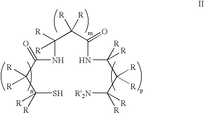 Monoamine, diamide, thiol-containing metal chelating agents