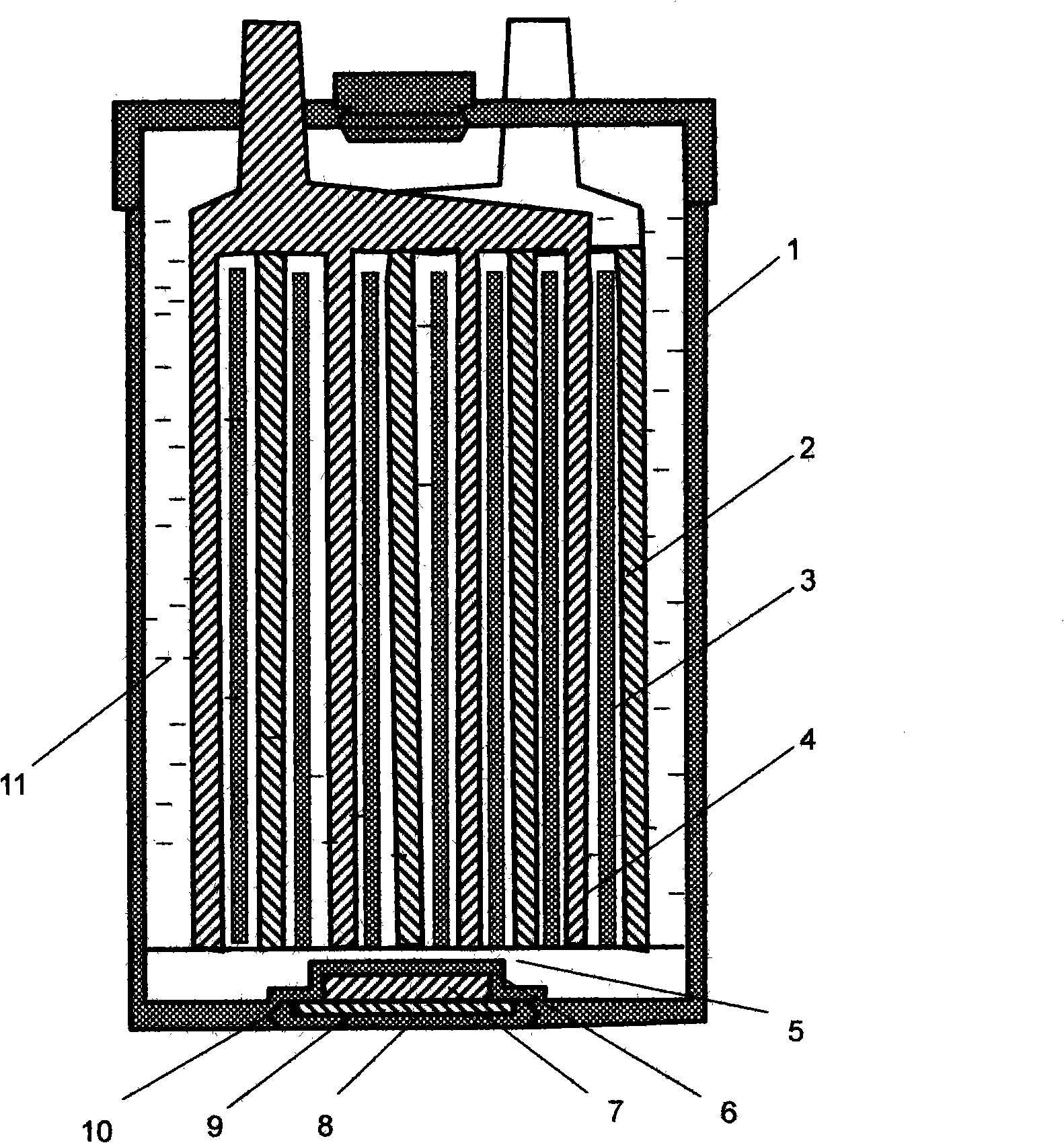 Method for manufacturing magnetizing lead acid accumulator without vulcanizing