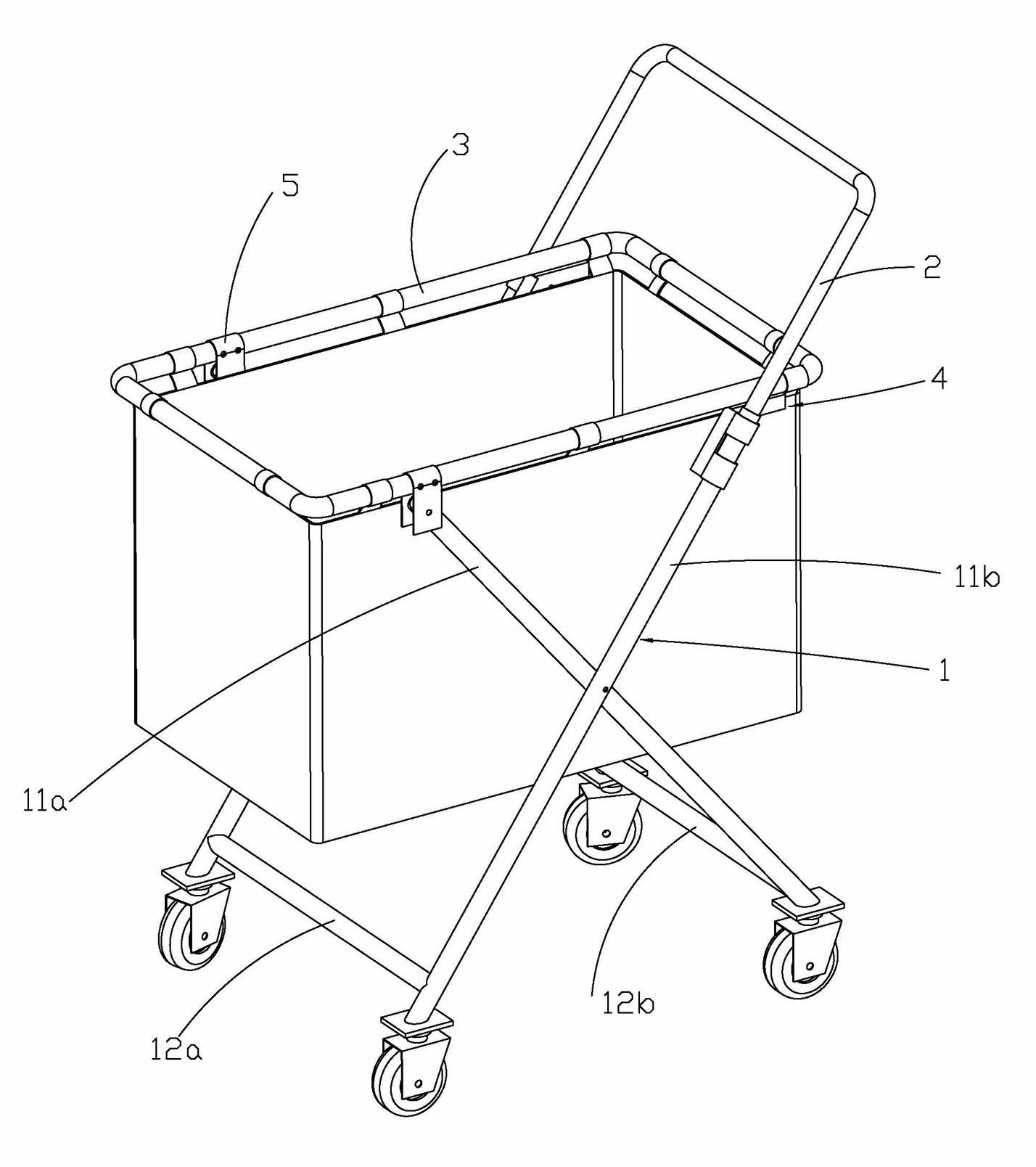 Foldable monolayer shopping cart