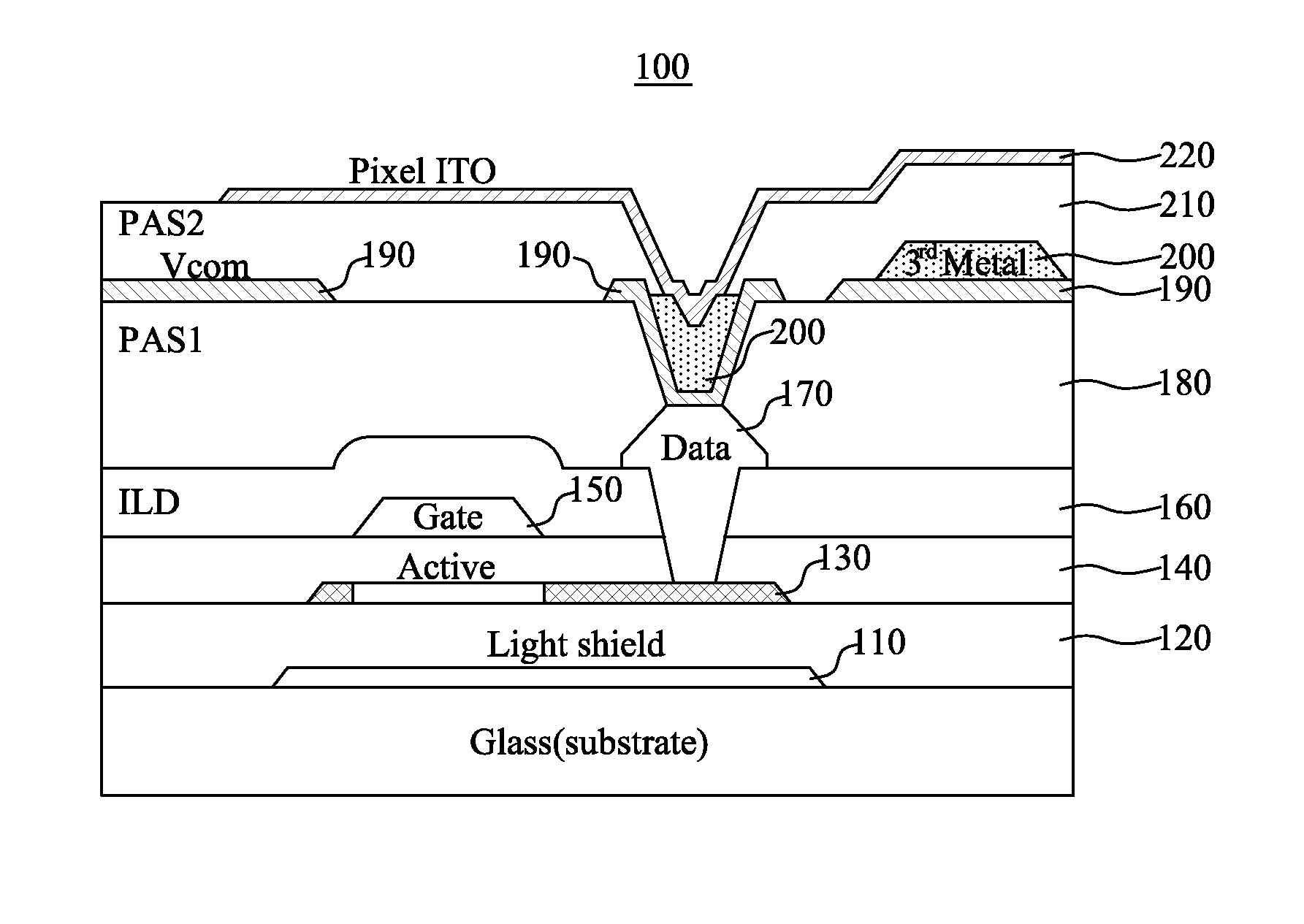 Liquid Crystal Display Device with a Built-in Touch Screen and Method for Manufacturing the Same