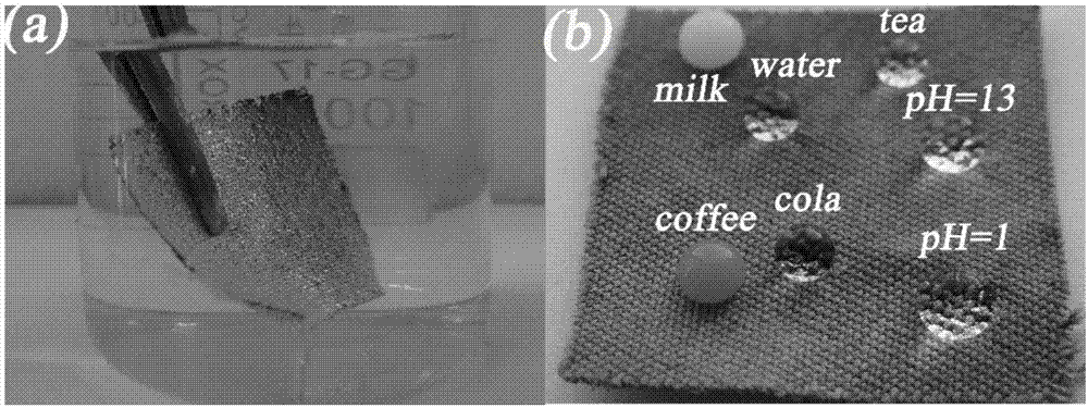 Preparation method of boiling water-resistant super-hydrophobic fabric for oil-water separation