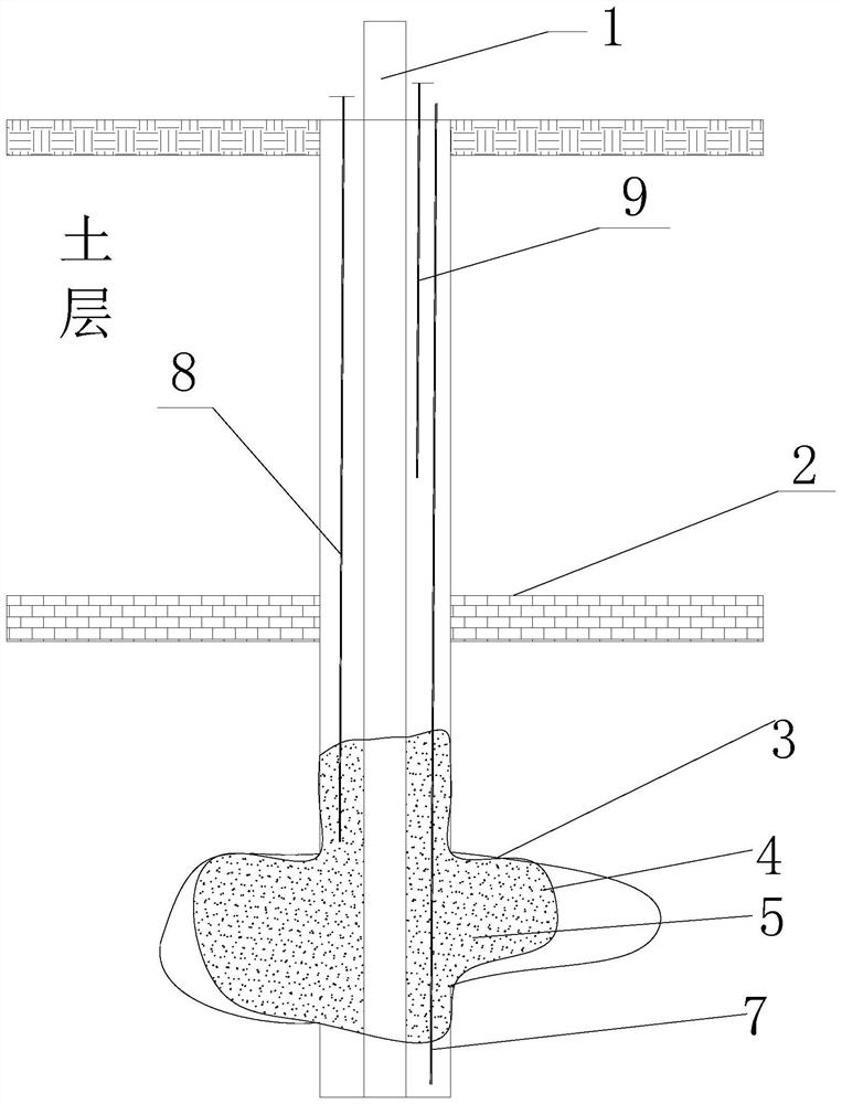 Construction method of anti-floating anchor rod for karst cave in limestone area