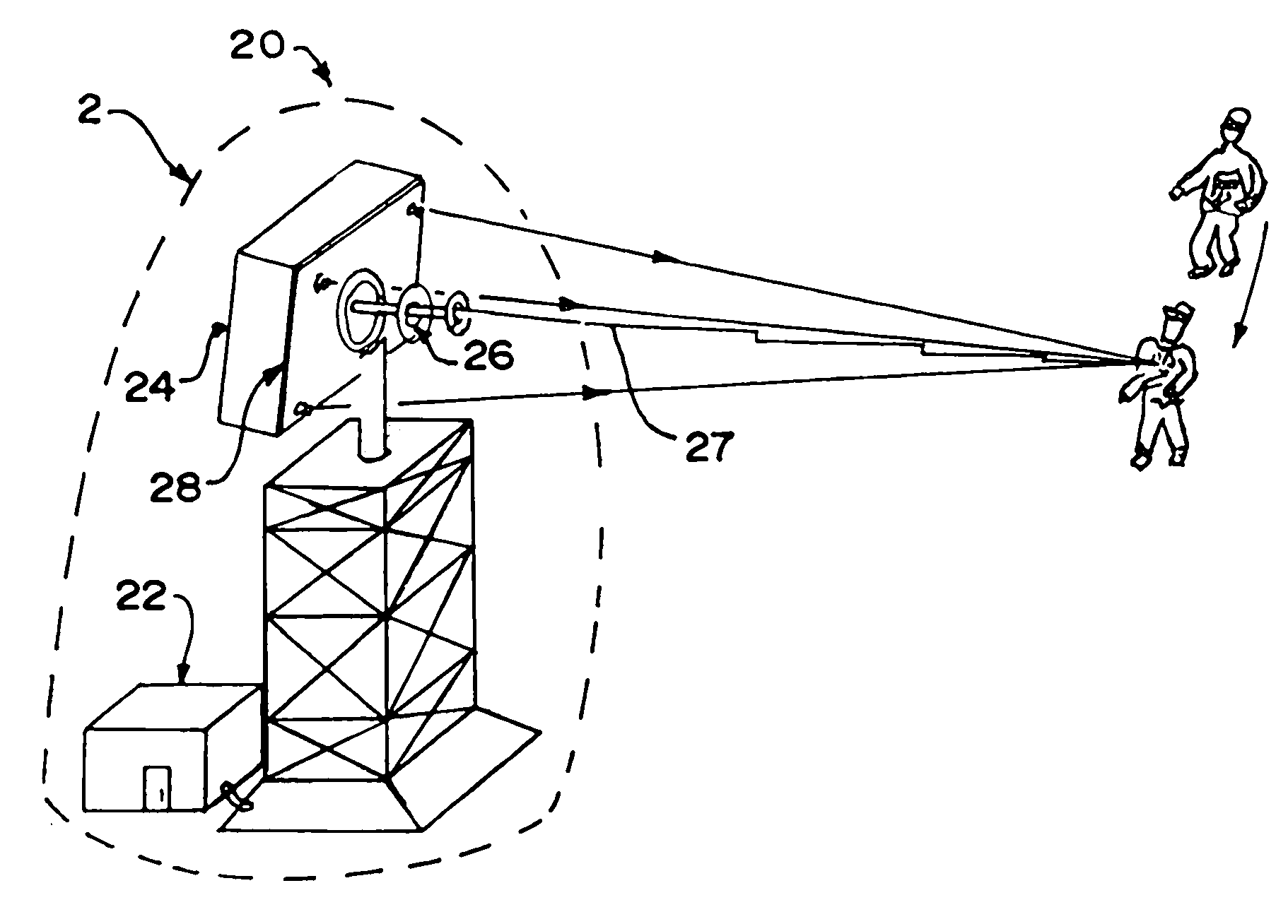 Tunable and aimable artificial lightening producing device