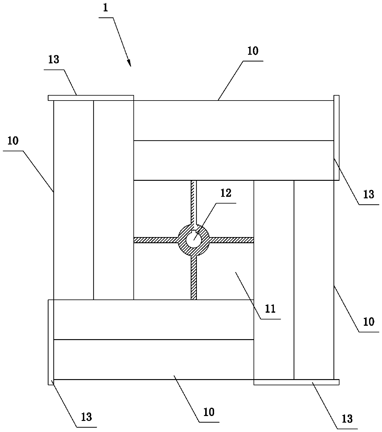 A rotary turbulent flow mixer