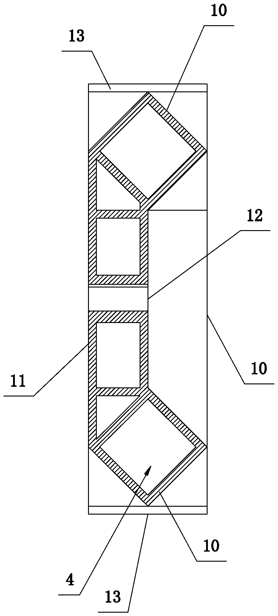 A rotary turbulent flow mixer