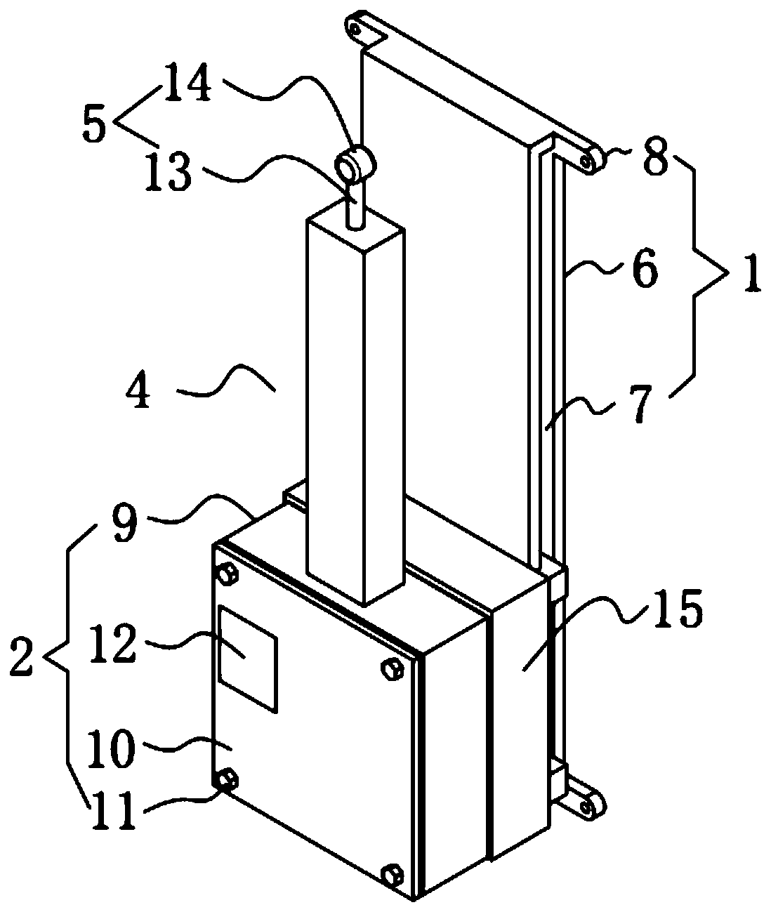 Wall-climbing type bridgewind pressure alarming robot and control method