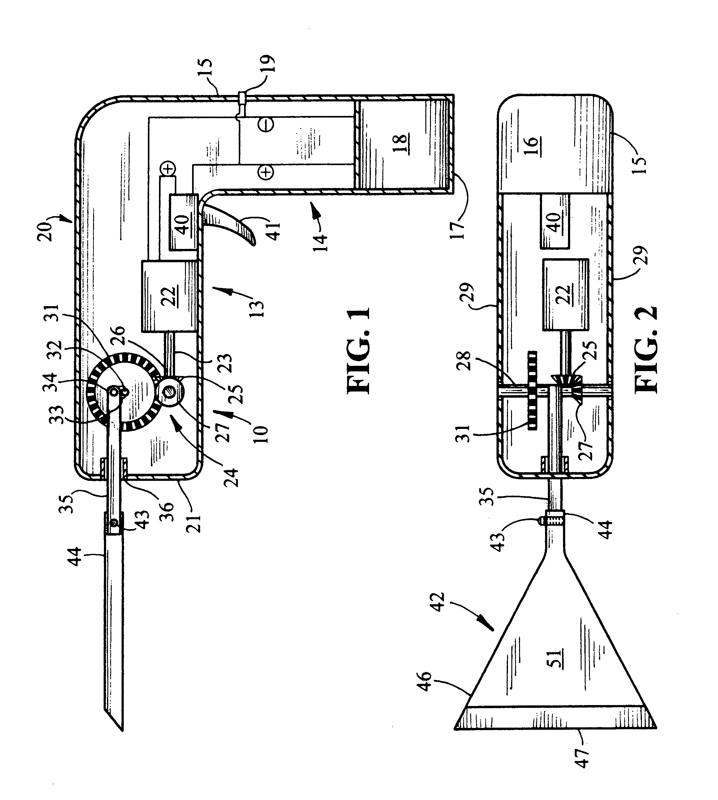 Battery operated ice scraper