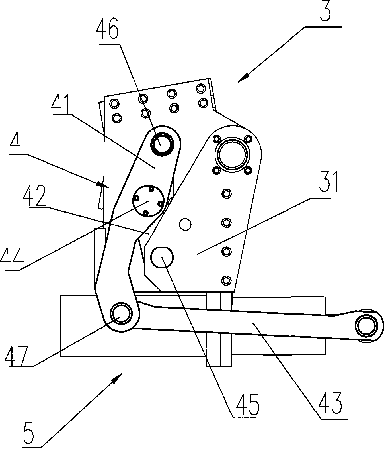 Hydraulic clamping head of rotating bending drawframe