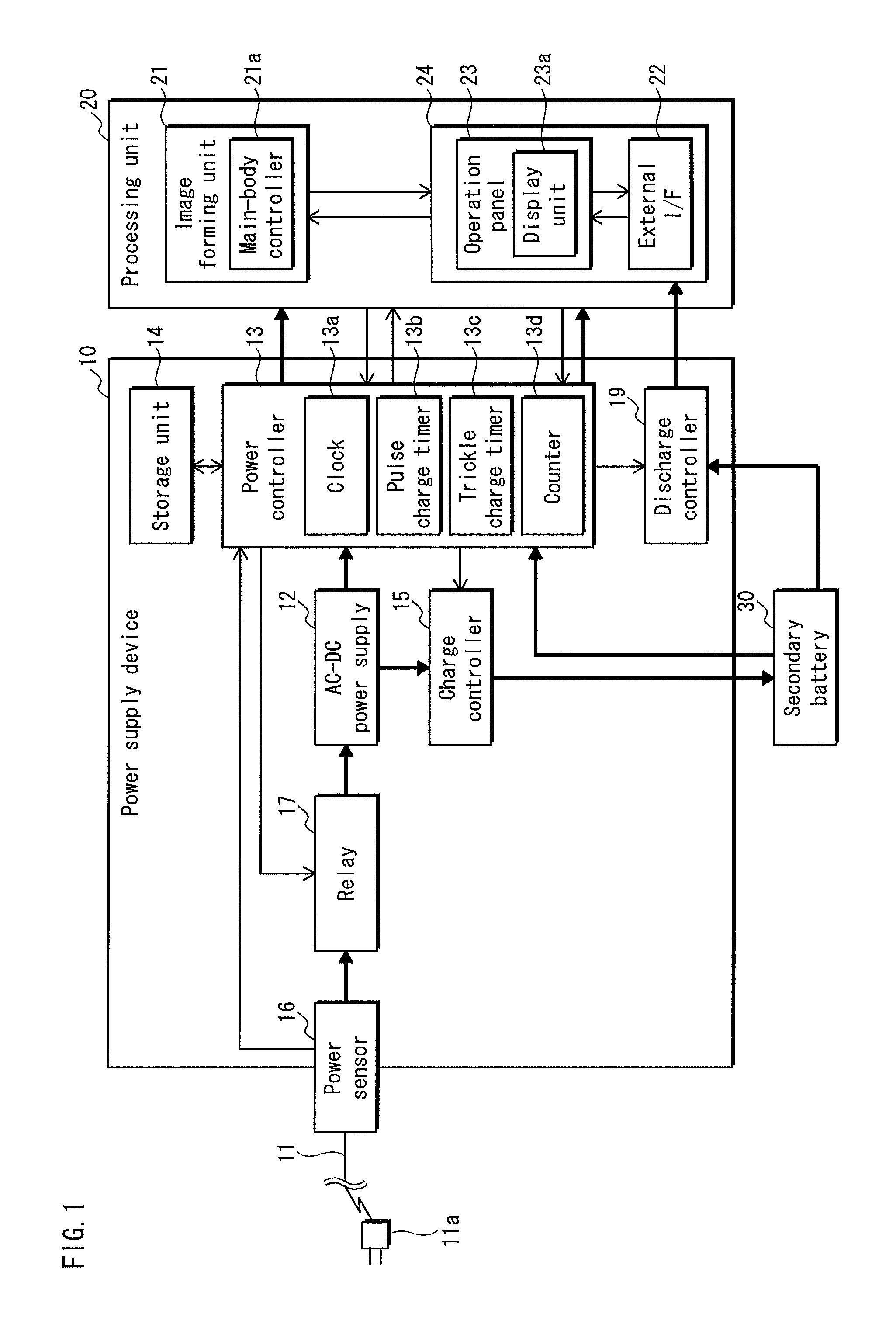 Electronic device and power-source device