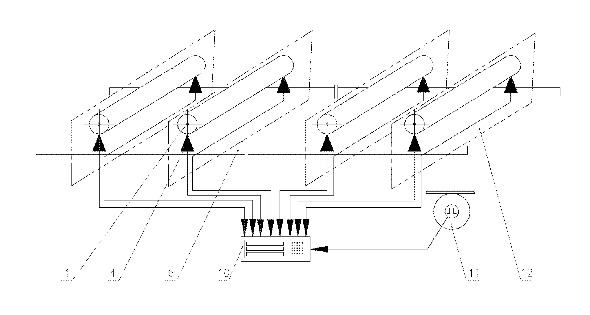 Electronic belt scale with multiple accumulative quantities