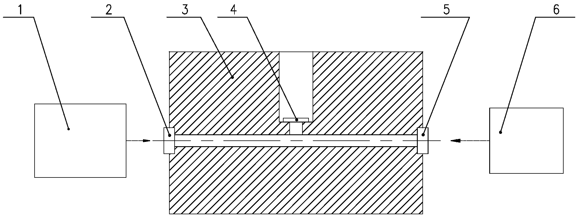 Space beam coupling device for photoacoustic multi-component gas detection