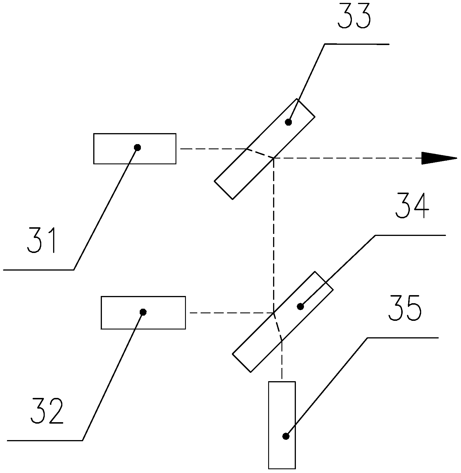 Space beam coupling device for photoacoustic multi-component gas detection