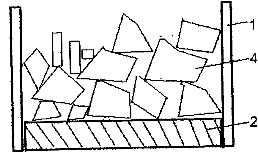 Crystal, and method and device for casting same