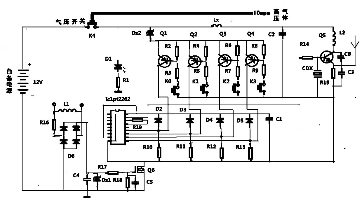 Automatic switching-off system of emergency cut-off valve