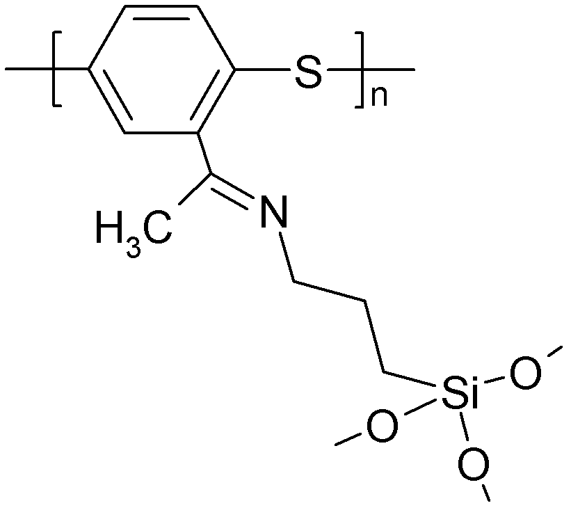 Organic silicon grafted and modified polyphenylene sulphide material and preparation method thereof