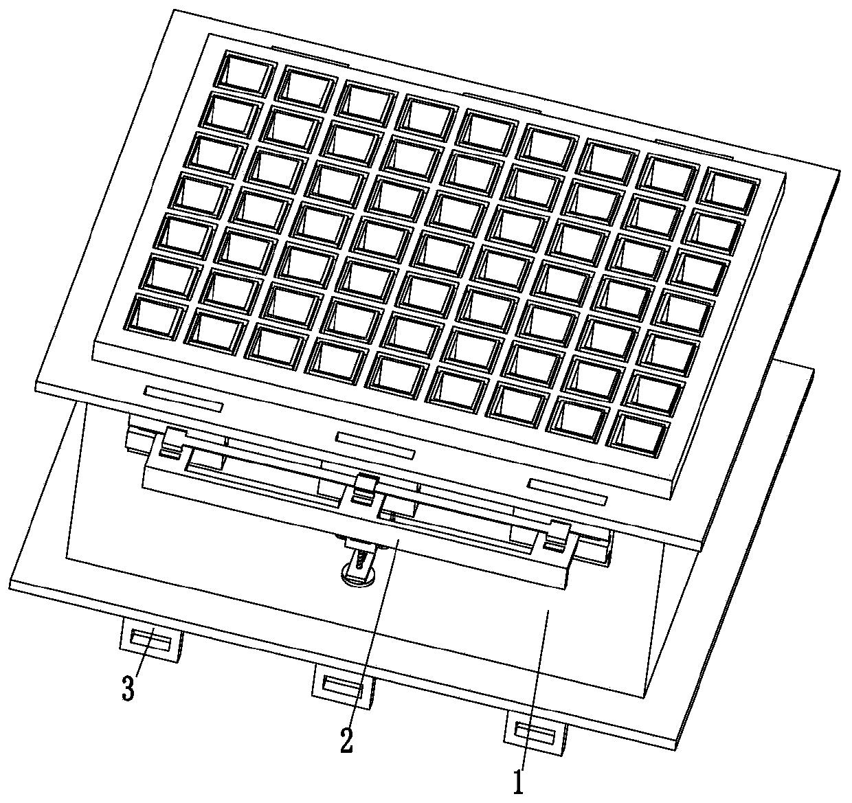 An I-shaped square hole deep hole plate