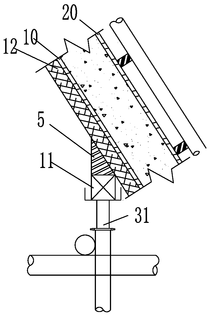Tower concrete structure pointed roof formwork system and construction method