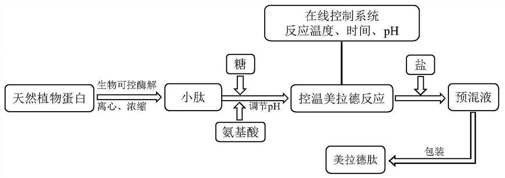 Industrial preparation method of Maillard peptide flavor salt