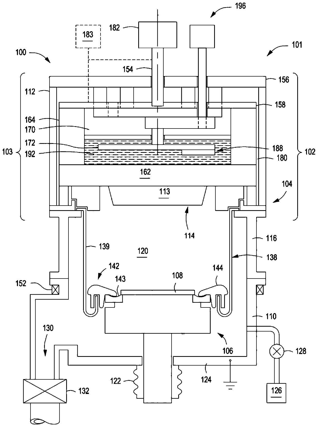 Method and apparatus for nodule control in titanium-tungsten targets