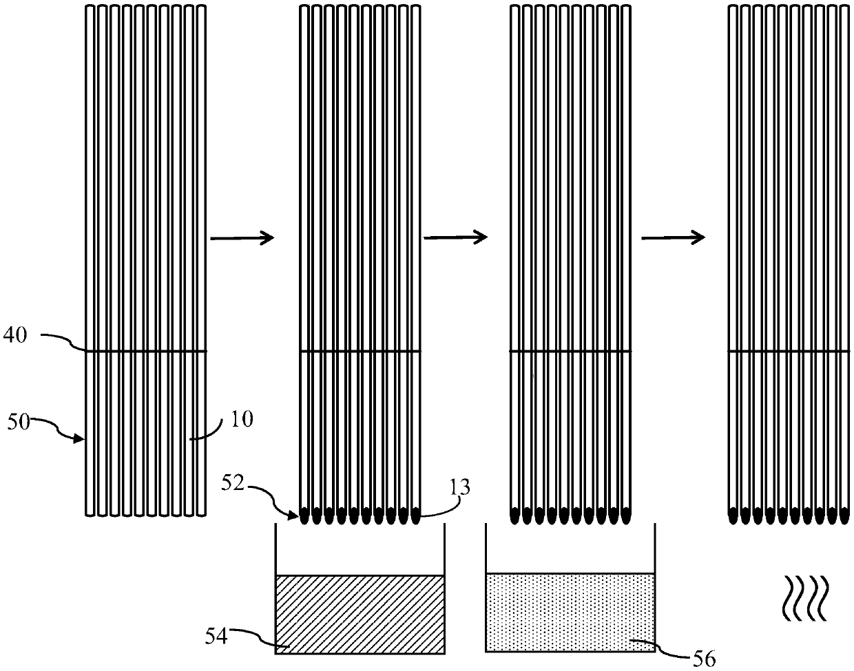 Hollow fiber membrane packaging method and hollow fiber membrane assembly