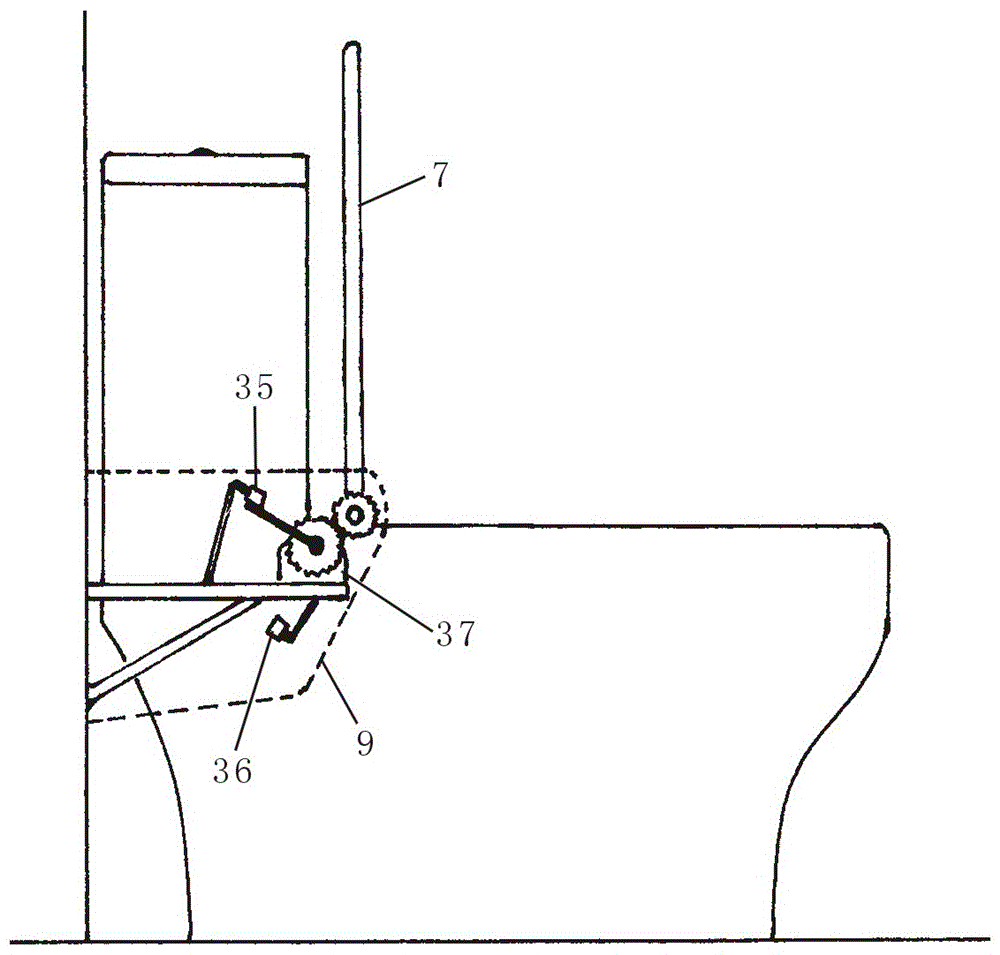 Closestool cleaning device with automation function