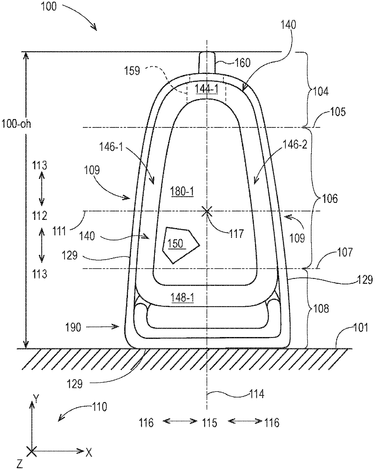 Flexible container with product dispensing visibility