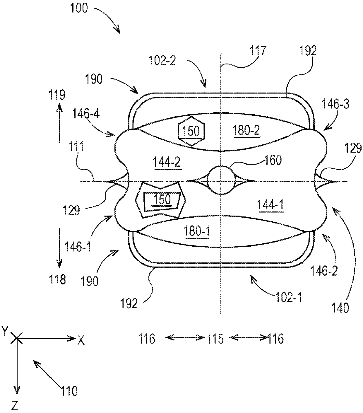 Flexible container with product dispensing visibility