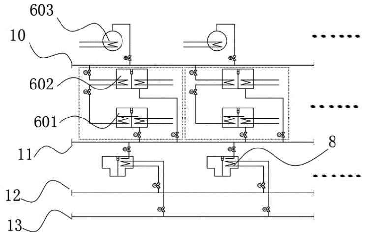 Header-system lithium bromide centralized cooling system and load distribution control method thereof