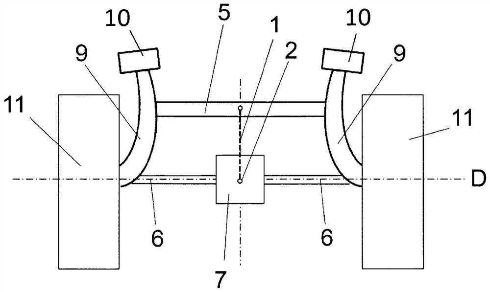 Combined tie-rod axles for vehicles