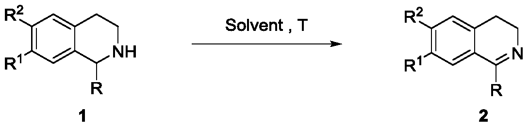 Solvent-promoted method for selective dehydrogenation of tetrahydroisoquinolines