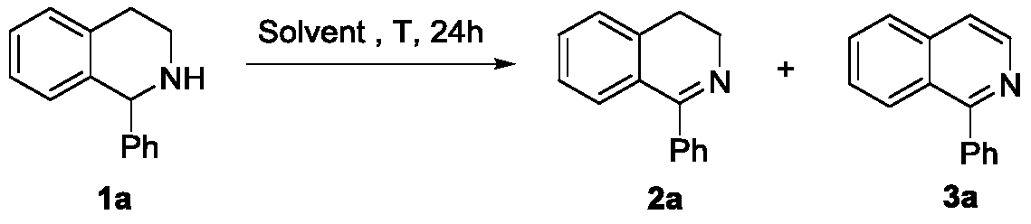 Solvent-promoted method for selective dehydrogenation of tetrahydroisoquinolines