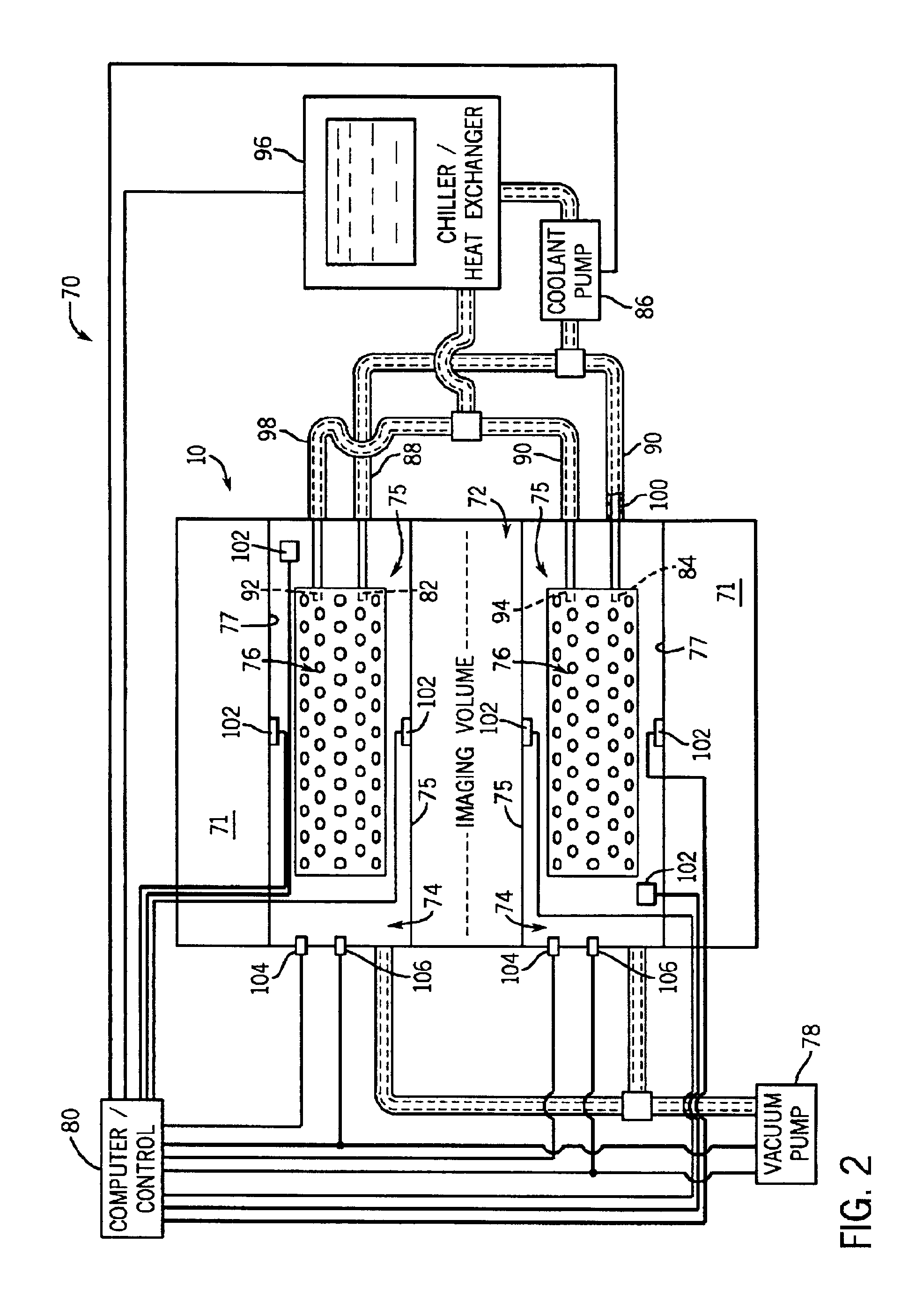 Method and system to regulate cooling of a medical imaging device
