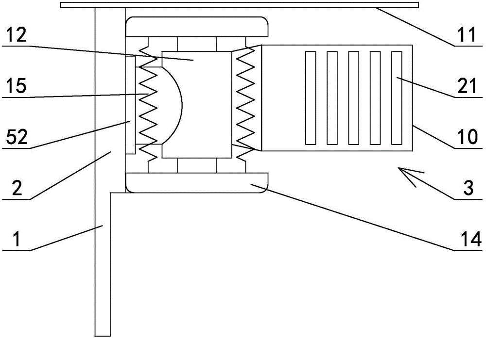 Second-deck positioning guide rail mechanism