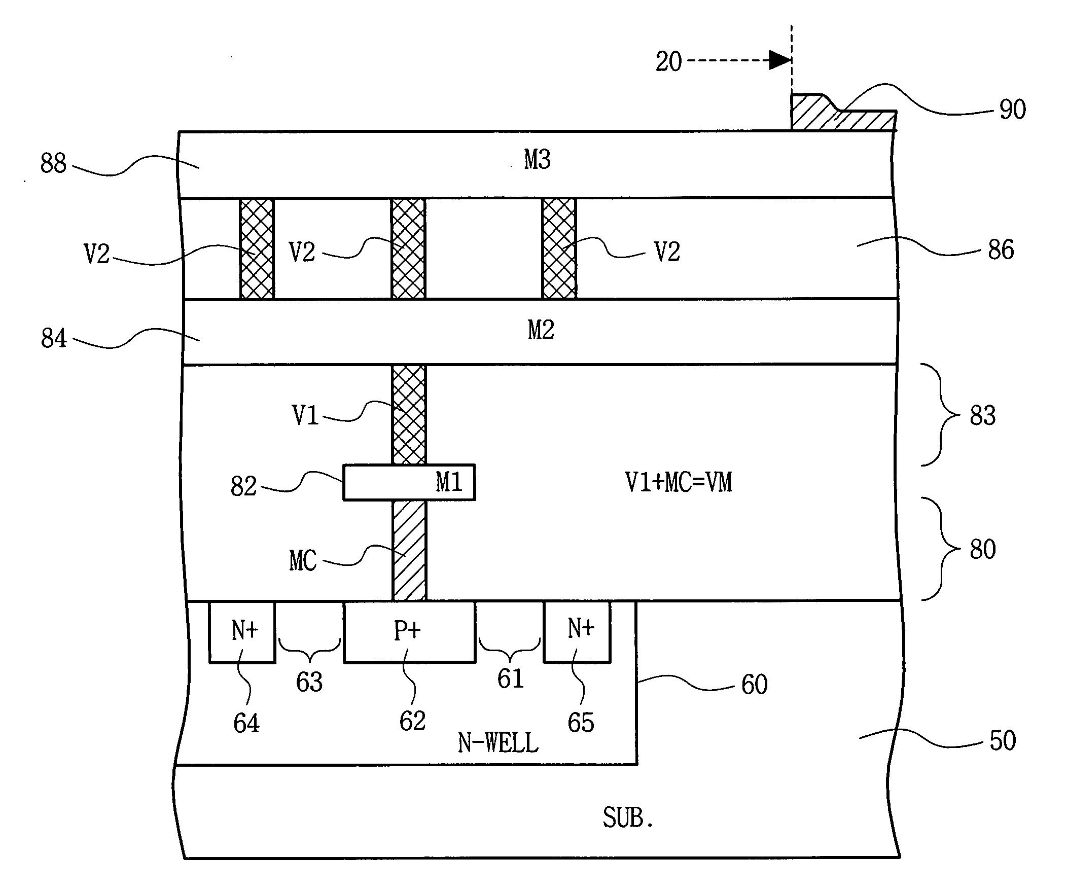 Semiconductor device having function of improved electrostatic discharge protection