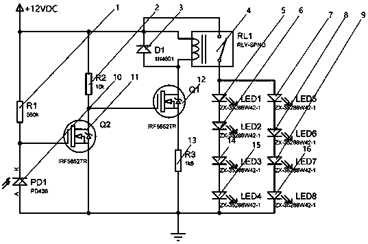 Automatic keyboard illuminating circuit used for automated teller machine