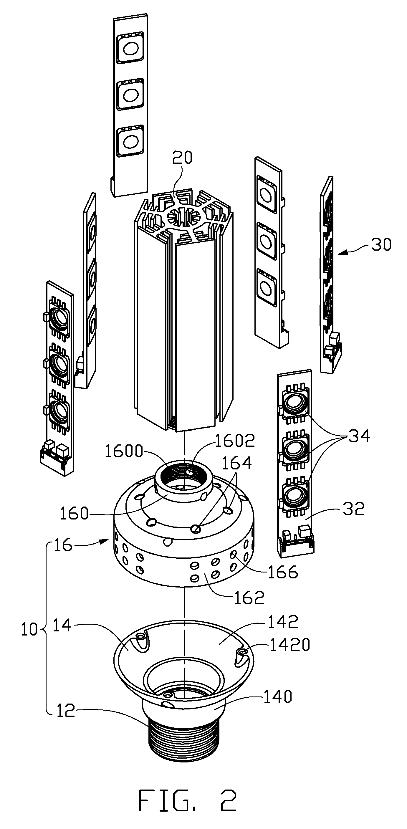 LED lamp having heat dissipation structure