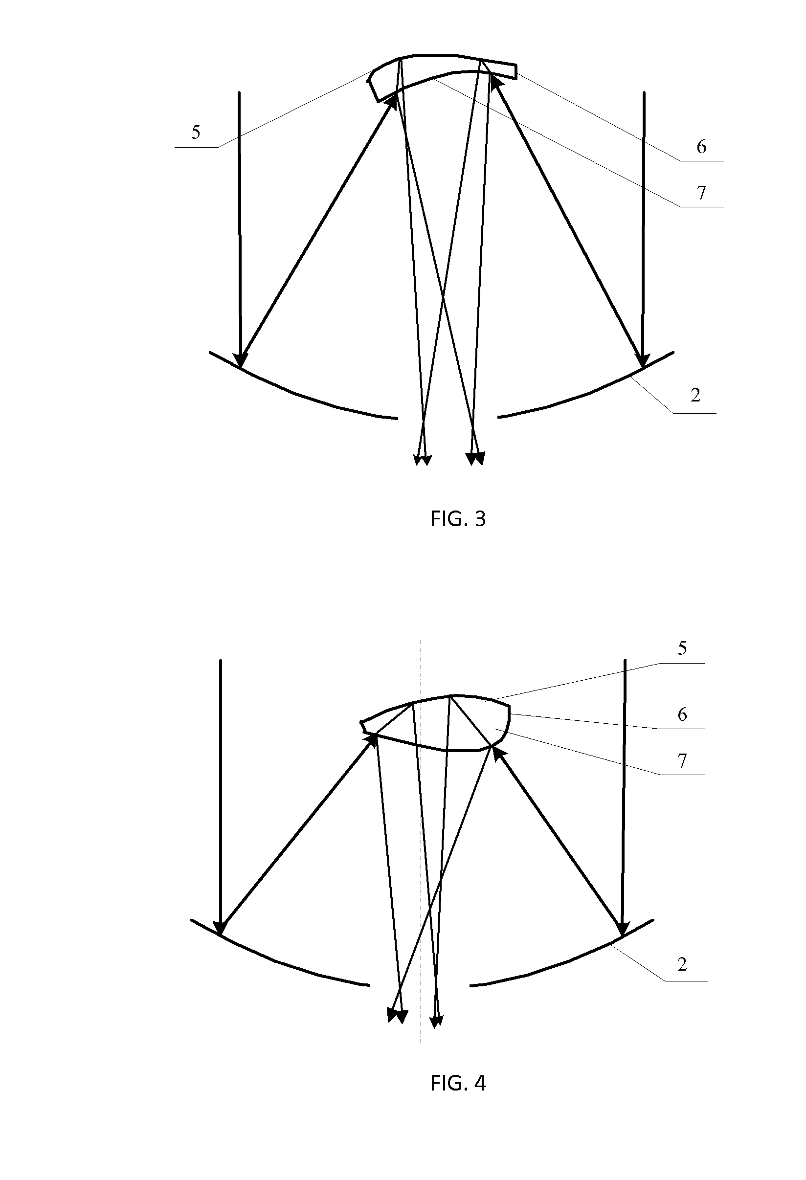 Method and device for two-stage solar concentration and spectrum splitting based on dish concentration
