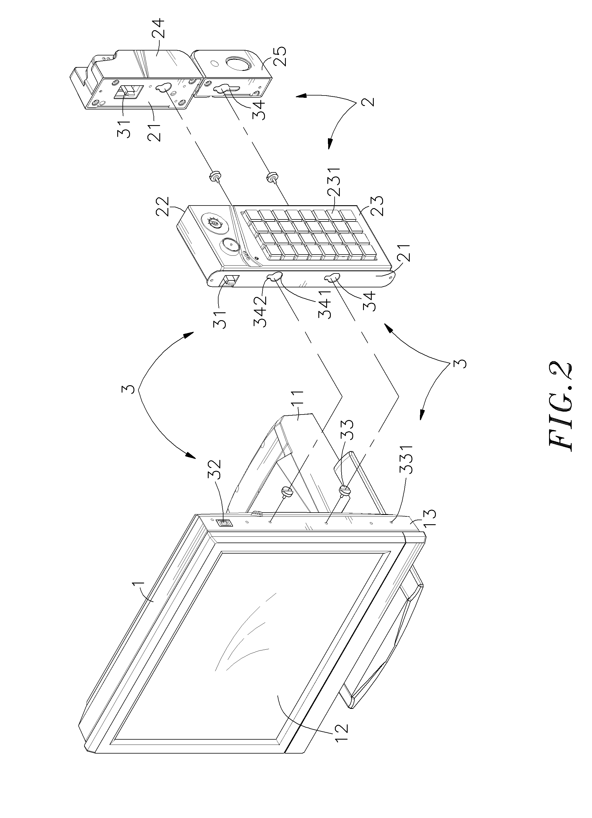 Computer and peripheral apparatus connection arrangement