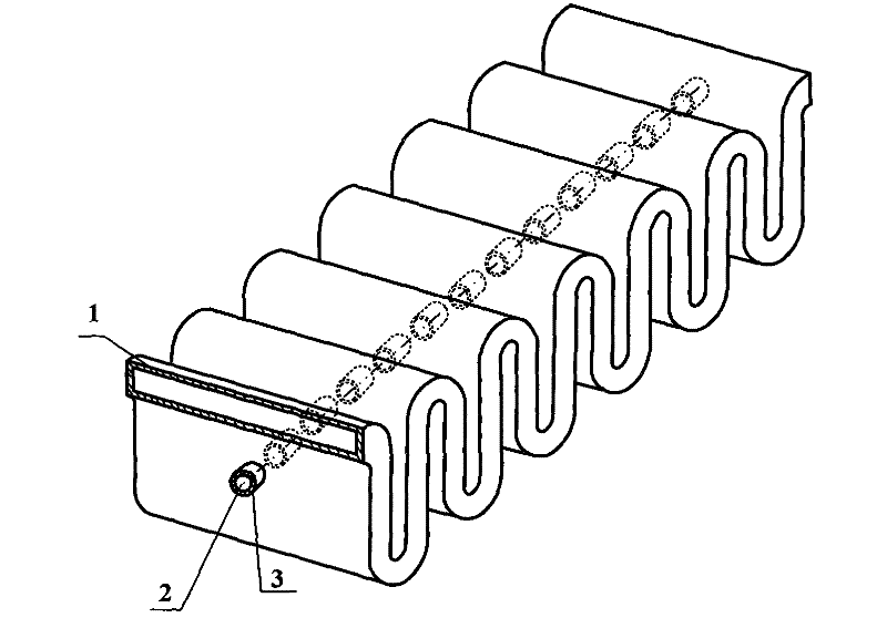 Zigzag slow-wave line of double ridged waveguide