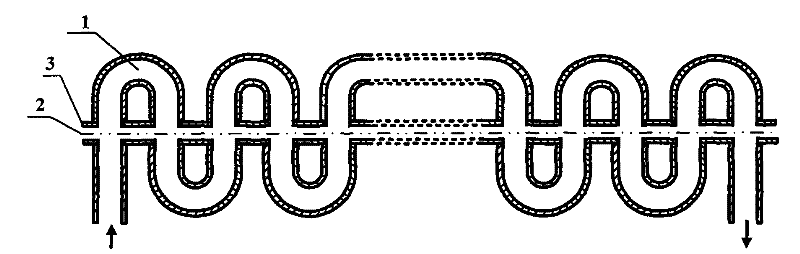 Zigzag slow-wave line of double ridged waveguide