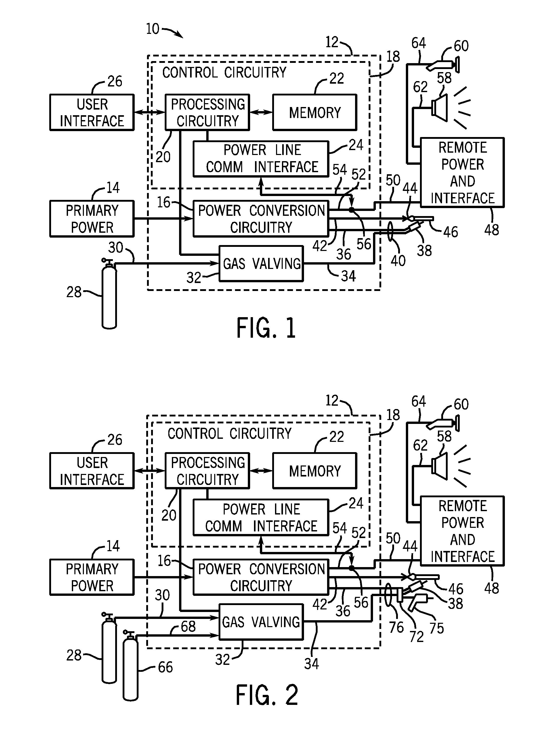 Welding system with power line communication