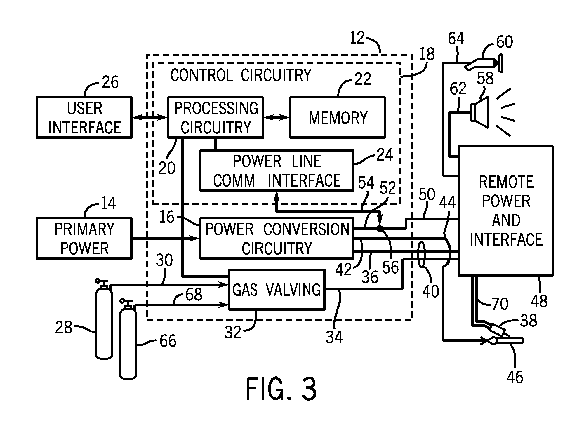 Welding system with power line communication