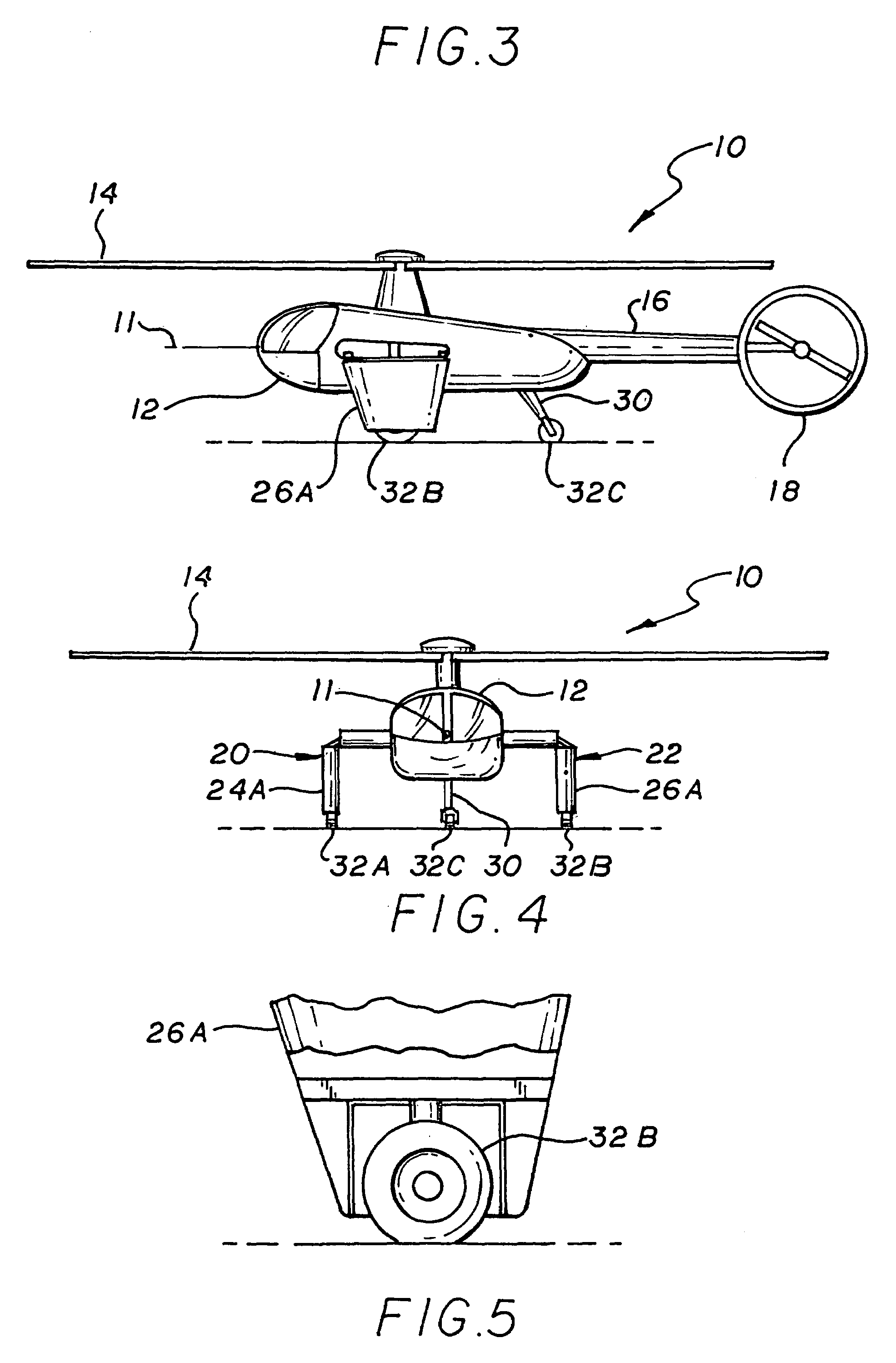 Compound helicopter with combined wings and landing struts