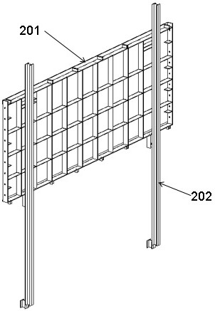 An interactive lifting formwork device and construction method