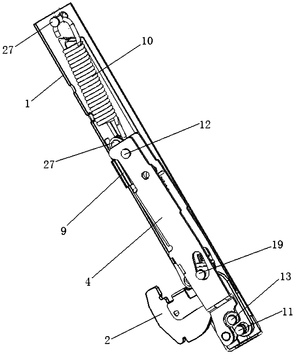 Oven hinge with friction balance mechanism